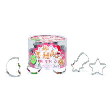 Set uitsteekvormen rvs Kerst 18 dlg.