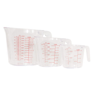 Set stapelbare maatbekers 3 dlg.